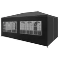 Pavillon Eventzelt Festzelt Grillzelt Partyzelt Gartenzelt UV Pavilon Weiß/Blau