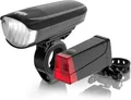 DANSI Fahrradleuchten-Set StVZO I LED-Fahrradlicht I Rad-Licht hell vorne (30/15 Lux, Batterie-Leuchtense)
