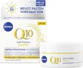 NIVEA Anti-Falten POWER Q10 Extra Straffende Tagespflege LSF 30, Gesichtspflege mildert & beugt Falten vor, straffende Tagescreme mit purem Q10, Kreatin & Hyaluronsäure (50 ml)