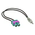 tomzz Audio 1503-015 Doppel Fakra (M) Antennenadapter Stecker auf DIN (M) Stecker 150 Ohm kompatibel mit Audi Seat Skoda FIAT Mercedes Peugeot VW