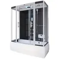 HOME DELUXE Dampfdusche DIAMOND BIG - Schwarz, BxT: 190x100 cm, Dampfsauna, Badewanne, Whirlpool, Dusche