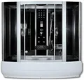 Deluxe Dampfdusche WHADIA-BL-B 190x100 schwarz Duschwanne Dusche Duschtasse