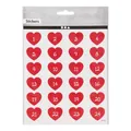 Creativ Company Stickers Heart mit Zahl, 1 Blatt