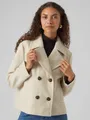 Vero Moda Outdoorjacke VMVINCEMIA SHORT JACKET BOOS, Oatmeal Detail:MELANGE