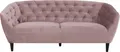 3-Sitzer ACTONA GROUP "Ria Couch, Sofa", rosa (rose), B:191cm H:39,4cm T:84cm, Sofas, 3-Sitzer, Samtstoff, Massivholz-Beine, Taschenfederkern, Tufting, mit Armlehnen