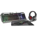 Speedlink LUNERA Kabelgebunden, USB Gaming-Tastatur, Maus-Set Beleuchtet, Multimediatasten Deutsch, QWERTZ, Wi (DE, Kabelgebunden) (SL-670305-BK)