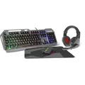 SpeedLink LUNERA Kabelgebunden, USB Gaming-Tastatur, Maus-Set Beleuchtet, Multimediatasten Deutsch, QWERTZ Schwarz