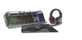 Speedlink LUNERA 4in1 Illuminated RGB Gaming Set – vierteiliges PC Tastatur und Maus Set mit Kabel, Headset und Mauspad, LED Gamer Beleuchtung, QWERTZ Layout Deutsch, schwarz