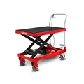EBERTH Hubwagen Hubtisch Scherenhubwagen Scherenhubtisch Hydraulisch Traglast 150kg (Stahl, Robuste & Geräuscharme Räder, Tisch 708x450mm, Hubhöhe 225-700mm, Bremse, Hubpedal, Senkgriff, Anti Rutsch)