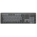 LOGITECH MX Mechanical Graphite, LEDs weiß, Kailh Choc V2 LOW PROFILE BROWN, Logi Bolt, USB/Bluetooth, DE