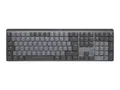 Logitech Tastatur MX Mechanical Tactile Quiet, USB / Bluetooth, mit Beleuchtung, grafit