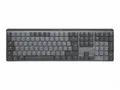 Logitech MX Mechanical Graphite, LEDs weiß, Kailh Choc V2 LOW PROFILE BROWN, Logi Bolt, USB/Bluetooth, DE