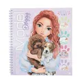Depesche TOPModel Create Your Doggy - Malbuch mit 40 Seiten zum Gestalten von Hunde Motiven, inkl. 5 Stickerbogen