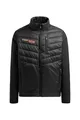 Camp David Herren Softshelljacke im Materialmix mit Rücken-Artwork Black, L