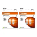4 Glühlampen Glasquetschsockeln 12V W3W OSRAM ORIGINAL LINE Doppelblister