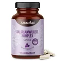 Baldrianwurzel Komplex 120 Kapseln | Komplex aus Baldrian, Ashwagandha, Lavendel und Passionsblume | Baldrianwurzelpulver | mit essenzieller Aminosäure L-Tryptophan | vegan | vom Achterhof