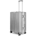 ​WINLIFE® 65cm Hartschalen-Trolley Größe L – Aluminiumrahmen, ABS, TSA-Zahlenschloss, 4 Rollen, Leichtgewicht Reisekoffer Silber - Silber