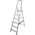 Krause Stehleiter CORDA, 000736, mit Plattform, aus Aluminium, bis 150kg, mit 6 Stufen