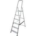 KRAUSE Stehleiter einseitig CORDA silber 6 Stufen, H: 195,0 cm