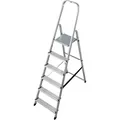 Krause 000736 Aluminium Stufen-Stehleiter Arbeitshöhe (max.): 3.20 m Silber 5 kg
