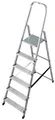 Krause CORDA Alu Stufen Stehleiter Haushaltsleiter 1 x 6 Stufen Höhe 1,95 m