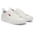 HUGO Morrie Tenn Sneaker, Halbschuh, Freizeitsneaker, Schnürschuh in schmaler Form weiß 41 EU