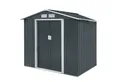 HATTORO Gartenhaus, BxT: 213,00x127,00 cm, Metall-Gerätehaus, Geräteschuppen, Fundamentrahmen, Satteldach, Grau