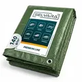 SELVARA Schutzplane Abdeckplane 140g/m2 grün mit Ösen, Gewebeplane wasserdicht, reißfest, Plane UV-stabilisiert in vielen verschiedenen Farben & Größen grün 5m x 5m | 500 cm x 500 cm
