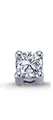 0,11 Carat Herren Diamant Solitär EinStein Ohrringe 14 Karat Weißgold