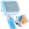 Trixie - Ace2ace Hunde- Und Katzenbürste, Lang- Und Kurzhaar-haustierbürsten, Geeignet Für Große, Mittlere Und Kleine Haustiere, Haarentfernung Mit Einem Klick - Blau