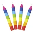 goki Geburtstagskerze, 10 Stück, bunt, 10 cm hoch, 13 mm Durchmesser