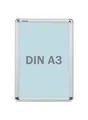 FRANKEN Wechselrahmen, Standard A3 Plakatrahmen, Aluminium-Klapprahmen 25 mm breit, Info-Rahmen für den Innenbereich in Büro, Schule, Restaurant, Hotel, öffentliche Einrichtungen, BS0702