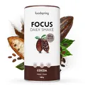 foodspring – Daily Shake Focus Whey Protein Pulver - Proteinshake für deinen täglichen Bedarf an Proteinen, Vitaminen & Mineralien – Eiweißpulver mit echtem Kakao & Ginseng (480g)