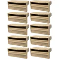 cyclingcolors 10x Lattenhalter Monolatte 63 x 8 mm Kunststoff für Lattenrost Holzrahmen Bett Endkappen Befestigung Lasche Klammer Schraube, beige