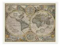 Poster Antike Karte der Welt, 1626