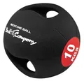 Medizinball mit Doppelgriff aus Gummi 10 kg