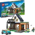 LEGO 60398 City Familienhaus mit Elektroauto, Puppenhaus Set mit Spielzeugauto