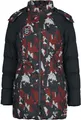 Rock Rebel by EMP Damen camouflage Winterjacke in rot-schwarz mit Patches S