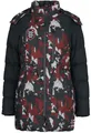 Rock Rebel by EMP Damen camouflage Winterjacke in rot-schwarz mit Patches S