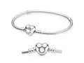PANDORA 590719-18 - Silber Armband - &#10084 - HERZ Verschluss - &#10084 - 18 cm