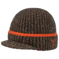 Stetson Deer Beanie Schirmmütze Rippstrick meliert Made in Italy Unisex Herbst Winter braun One Size
