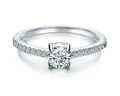 Trilani Silberring Verlobungsring aus 925 Sterling Silber, mit Zirkonia