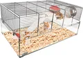 Flamingo Hamsterkäfig Vitru 3 – Schwarz, 78 × 48 × 34,5 cm | Extra Geräumig, Stabil & Perfekt für kleine Nager!
