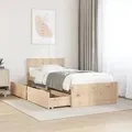 vidaXL Massivholzbett ohne Matratze 90x190 cm Kiefernholz
