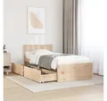 vidaXL Bett, Massivholzbett ohne Matratze 90x190 cm Kiefernholz
