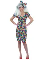 Smiffys Rubik's Cube Costume with Dress & Headband, Officially Licensed Rubiks C