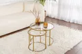 Skye Decor, Aurum - 60, 42 - Gold, Transparent, Couchtisch-Set, Gold, 100 % Metall, 42 x 42 x 39 cm