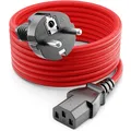 10m Kaltgerätekabel Nylon Typ F auf C13 Netzkabel Stromkabel Kaltgeräte Kabel