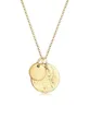 Elli Kette mit Anhänger Plättchen Münzen Organic Look 925 Silber