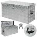 trucky Truckbox, Deichselbox Aluminium, Anhängerbox 15 Größen, Werkzeugkiste mit Schloss und Schlüssel, stabil und wasserdicht, Boxentyp:D080 (...